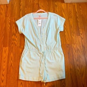 NWT🩵Vineyard Vines Seersucker Short Sleeve Romper
